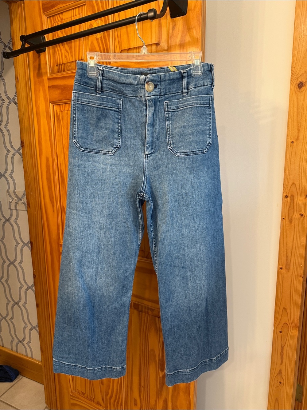 Maeve Collette Blue Wide-Leg Jeans